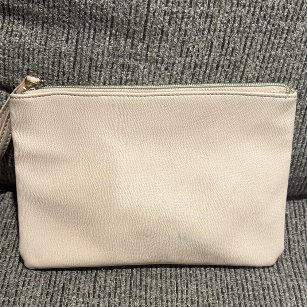 New York & Company Cream Studded Wristlet